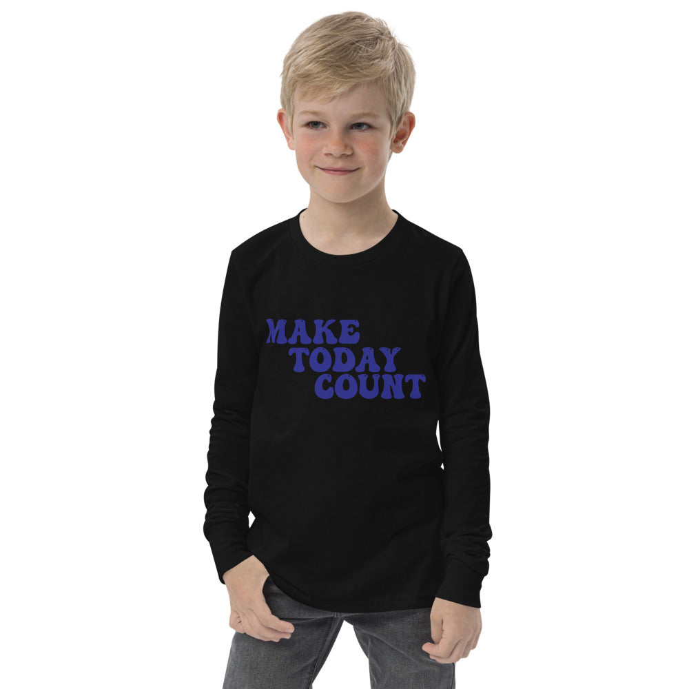 Make Today Count Youth long sleeve tee (Blue)