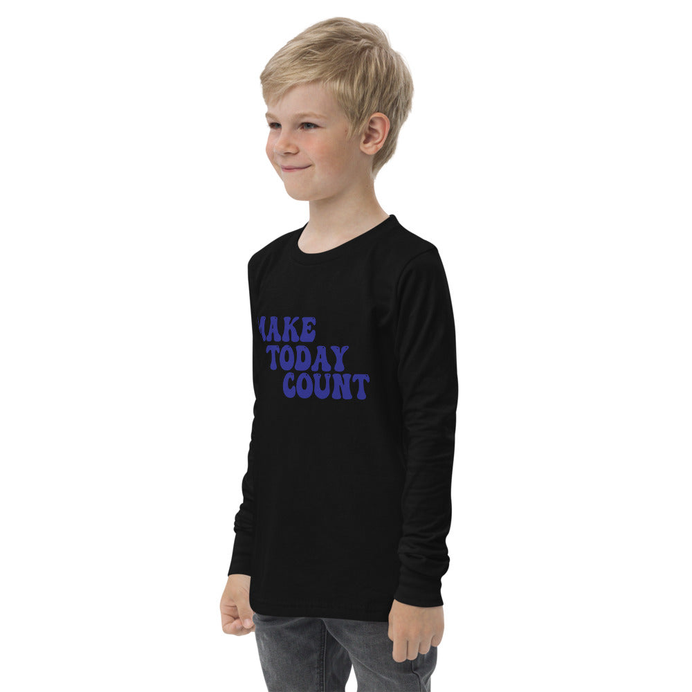 Make Today Count Youth long sleeve tee (Blue)