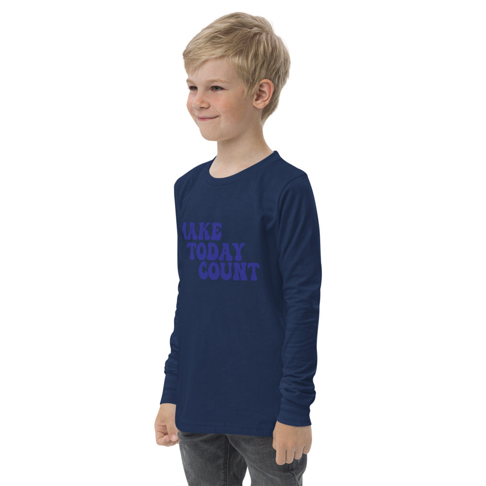 Make Today Count Youth long sleeve tee (Blue)