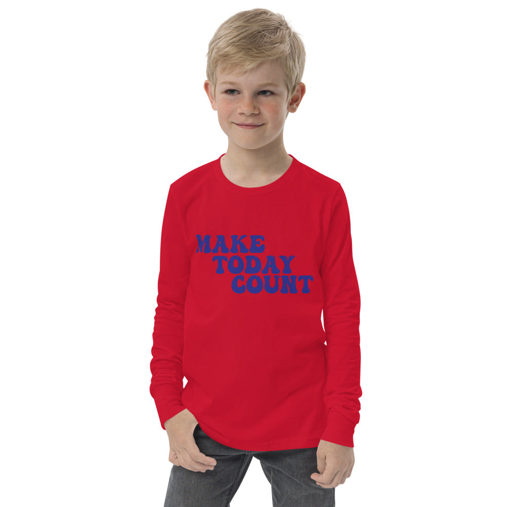 Make Today Count Youth long sleeve tee (Blue)