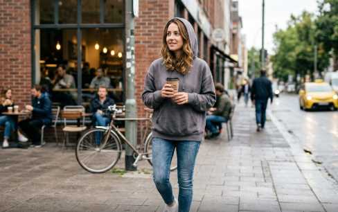 womens in hoodies enjoying athleisure lifestyle together outdoors