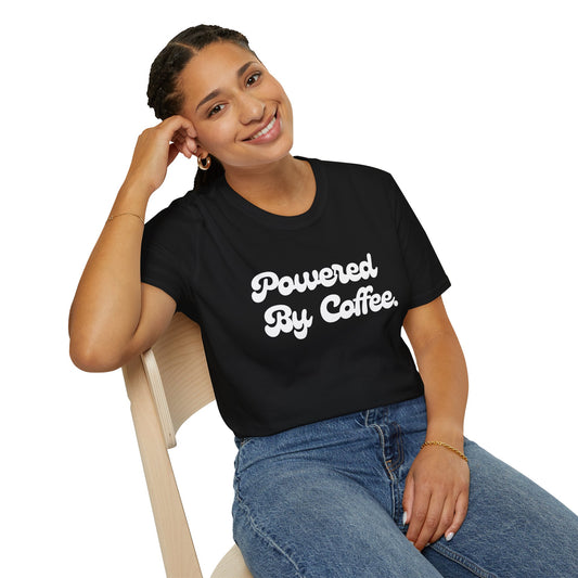 Powered By Coffee Unisex T-shirt (White)