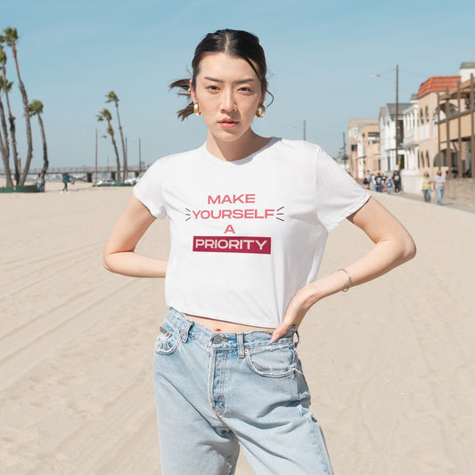 Make Yourself A Priority Crop Tee