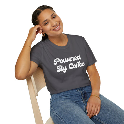 Powered By Coffee Unisex T-shirt (White)