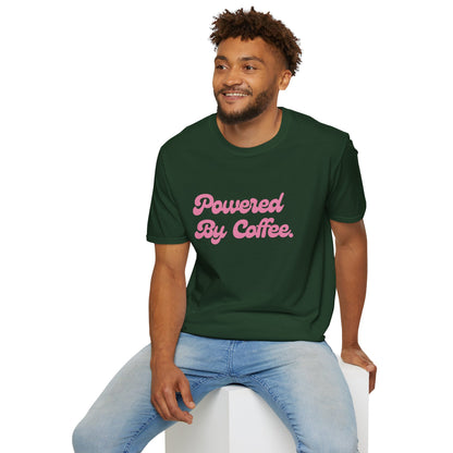Powered By Coffee Unisex T-Shirt (Pink)