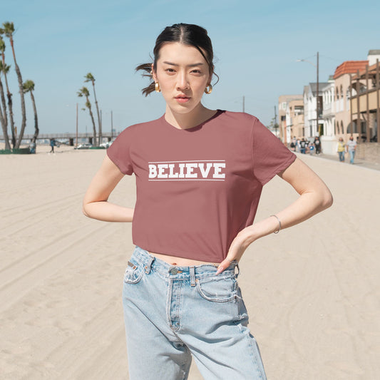Believe Crop Tee