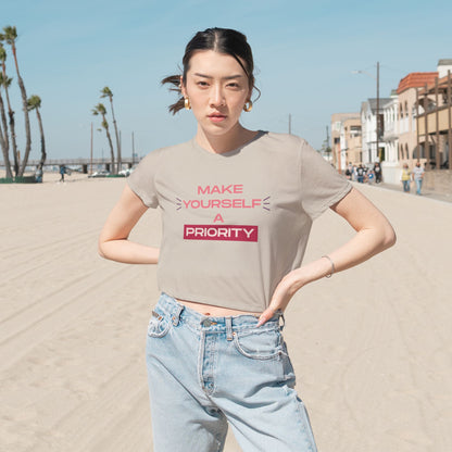 Make Yourself A Priority Crop Tee