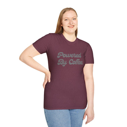 Powered By Coffee Unisex T-Shirt (Grey)