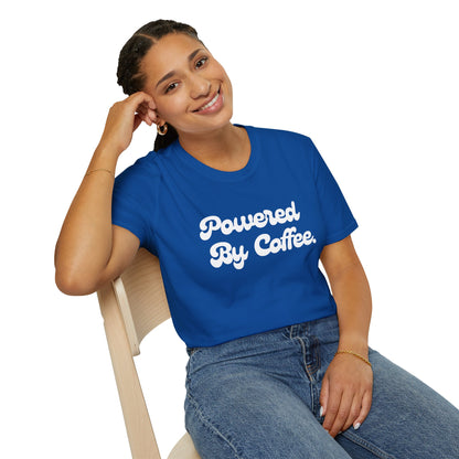 Powered By Coffee Unisex T-shirt (White)