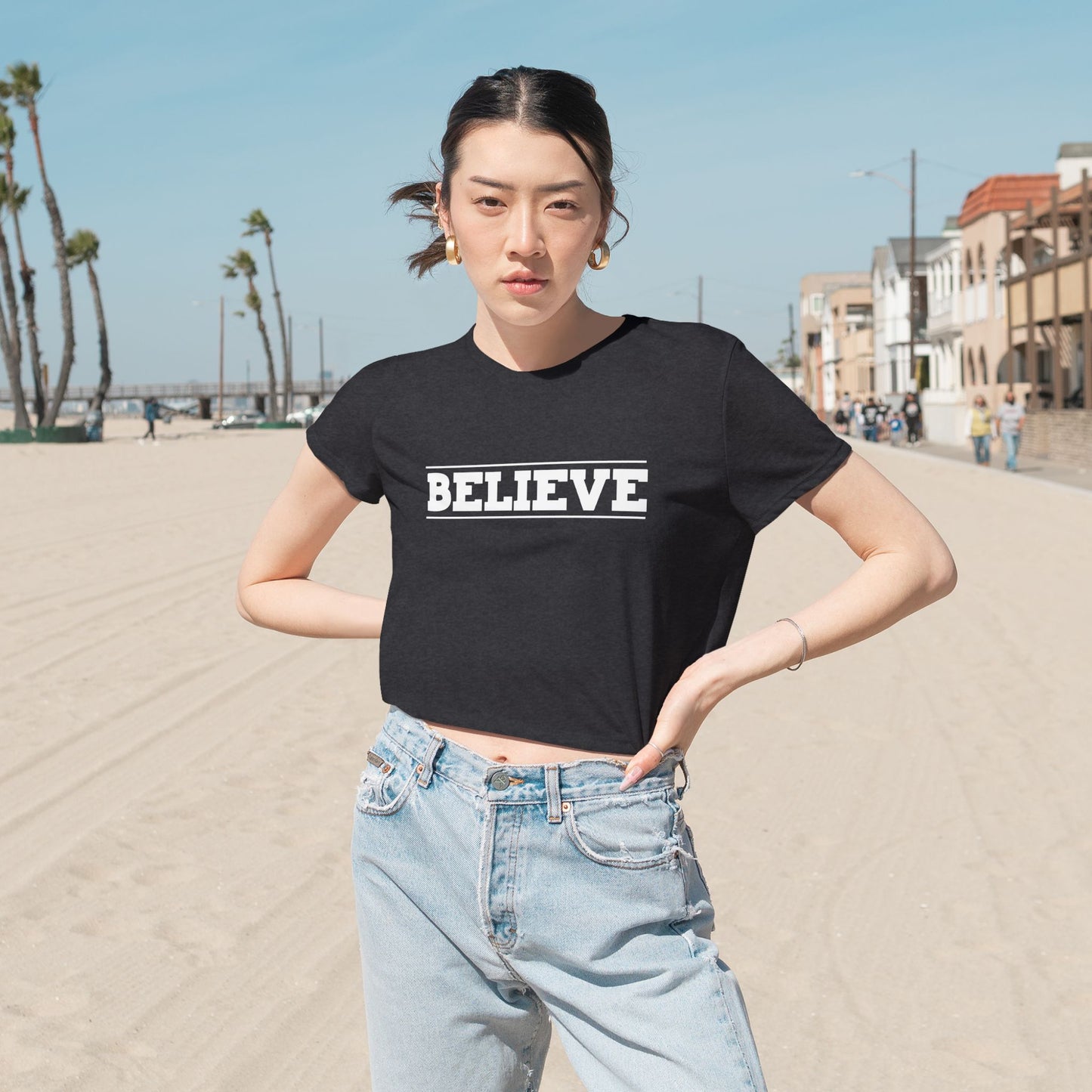 Believe Crop Tee