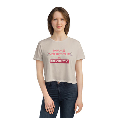 Make Yourself A Priority Crop Tee