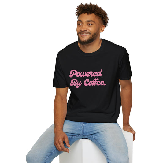 Powered By Coffee Unisex T-Shirt (Pink)