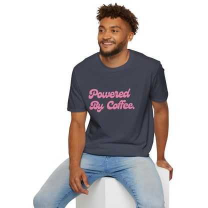 Powered By Coffee Unisex T-Shirt (Pink)