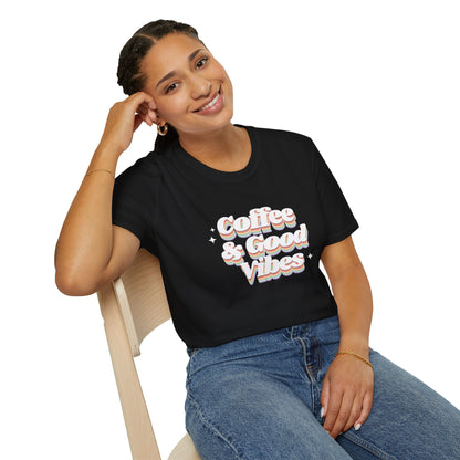 Coffee & Good Vibes Casual Wear Unisex T-Shirt