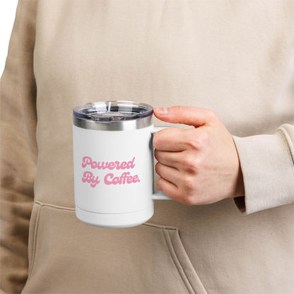 Powered By Coffee 15oz Coffee Mug Tumbler