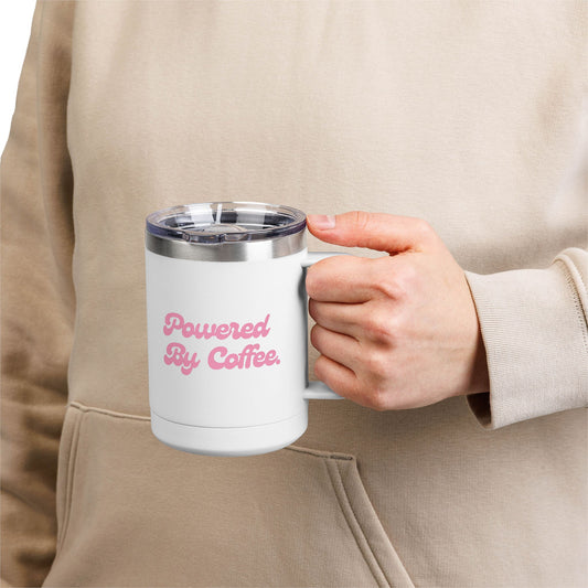 Powered By Coffee 15oz Coffee Mug Tumbler