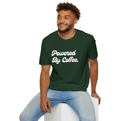 Powered By Coffee Unisex T-shirt (White)
