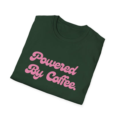 Powered By Coffee Unisex T-Shirt (Pink)