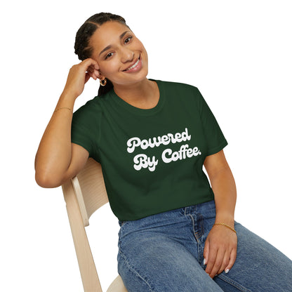 Powered By Coffee Unisex T-shirt (White)