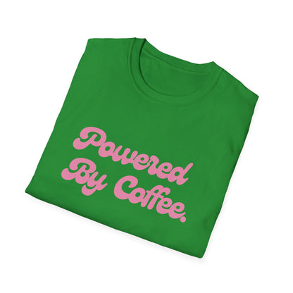 Powered By Coffee Unisex T-Shirt (Pink)