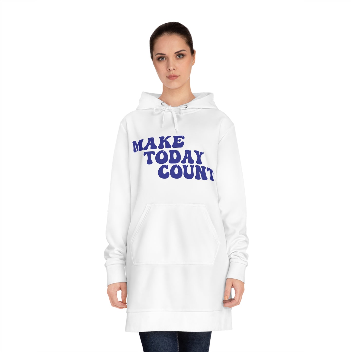Make Today Count Hoodie dress (Blue)