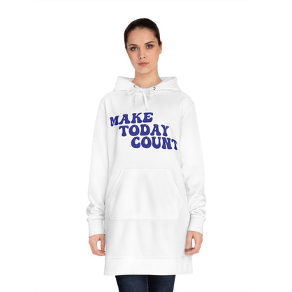 Make Today Count Hoodie dress (Blue)