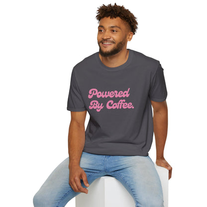 Powered By Coffee Unisex T-Shirt (Pink)