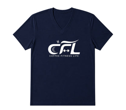 CFL Logo Design V-Neck Unisex T-Shirt for Men and Women | Premium Cotton Streetwear Tee