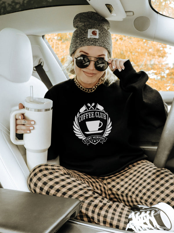 Coffee Club White - Unisex Sweater