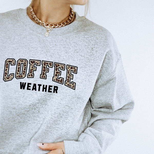 Coffee Weather Animal Print - Unisex Sweater