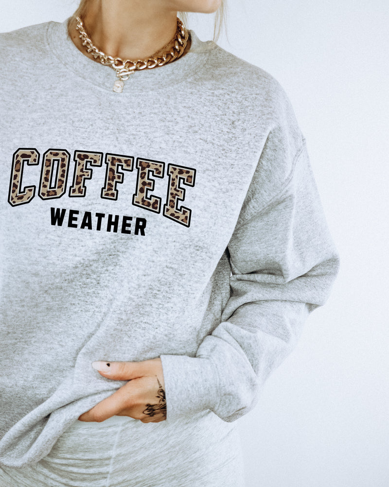 Coffee Weather Animal Print - Unisex Sweater