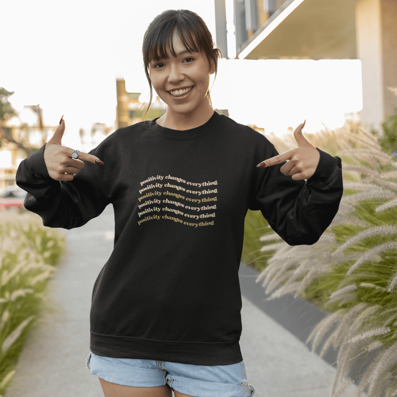 Positivity Changes Everything Unisex eco sweatshirt (Neutral)