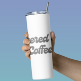 Powered By Coffee Stainless steel tumbler (Grey)