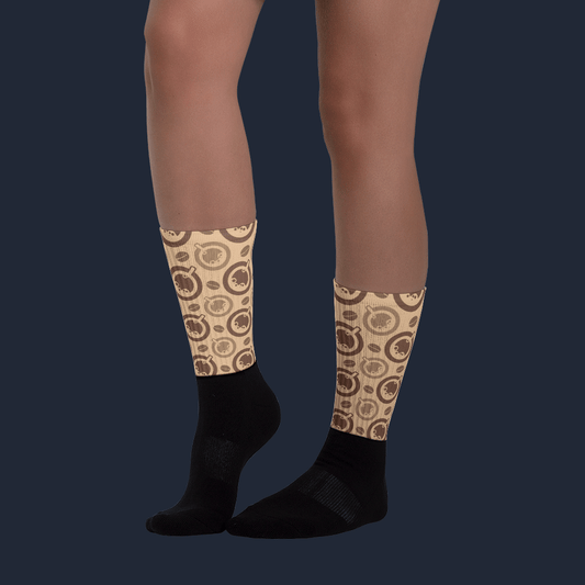 Coffee and Cups Sublimated Socks