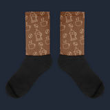 Lineal Coffee Pattern Sublimated Socks