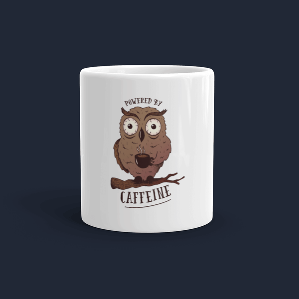 Powered by Caffeine Coffee Mug  Cute