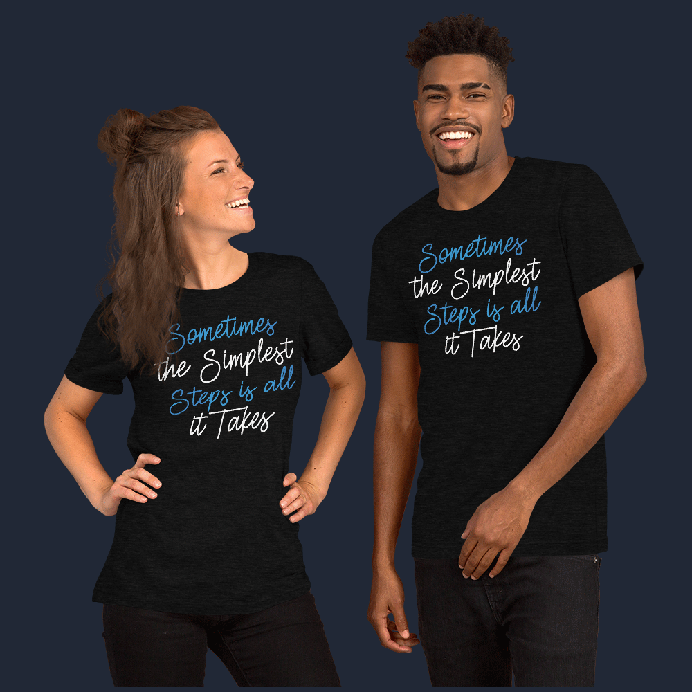 The Simplest Stepsm Unisex Gym T-Shirt for Men