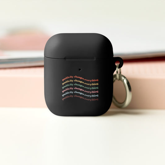 Positivity Changes Everything AirPods case (Rainbow)