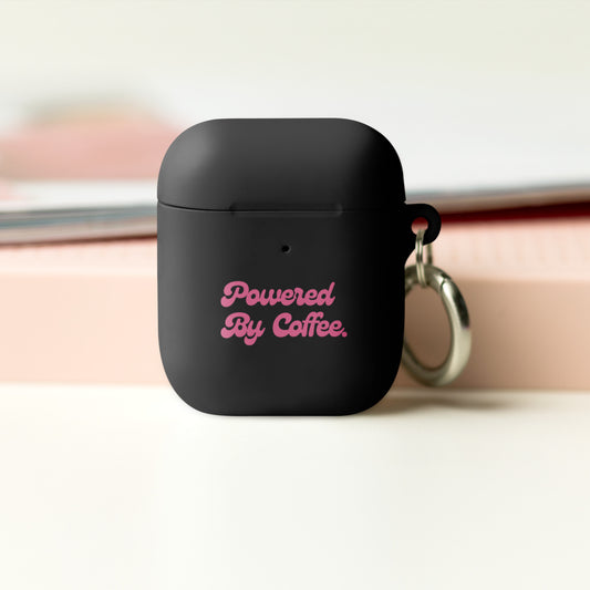 Powered By Coffee AirPods case (Pink)