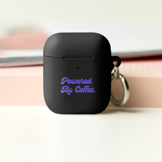 Powered By Coffee AirPods case (Purple)