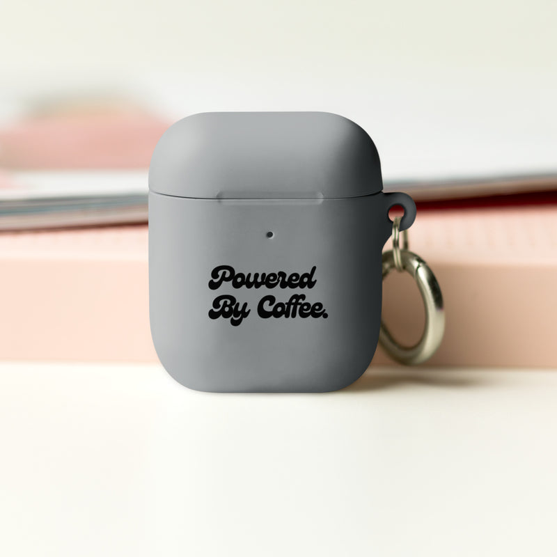 Powered By Coffee AirPods case (Black)