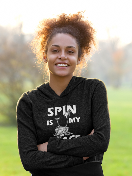 Spin Is My Peace Crop Hoodie