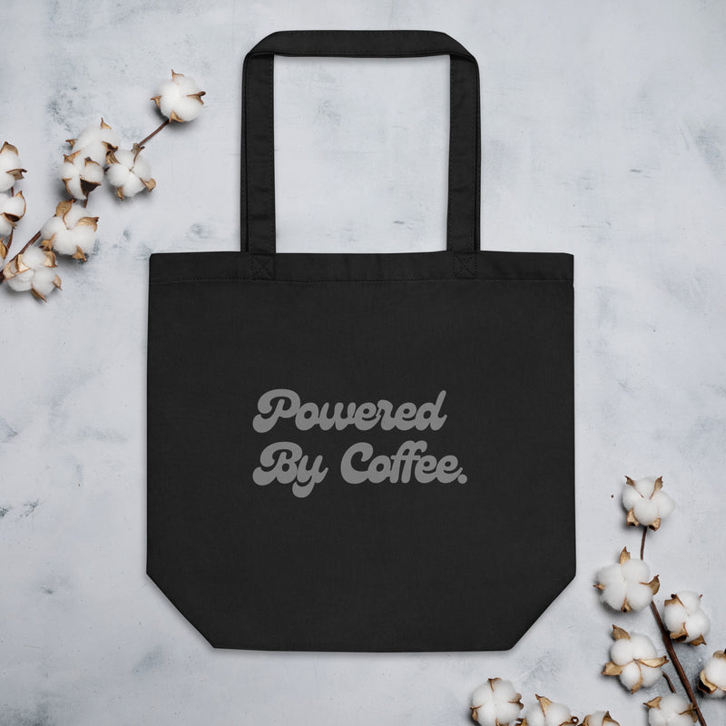 Powered By Coffee Eco Tote Bag (Grey)