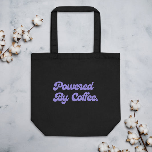 Powered By Coffee Eco Tote Bag (Purple)