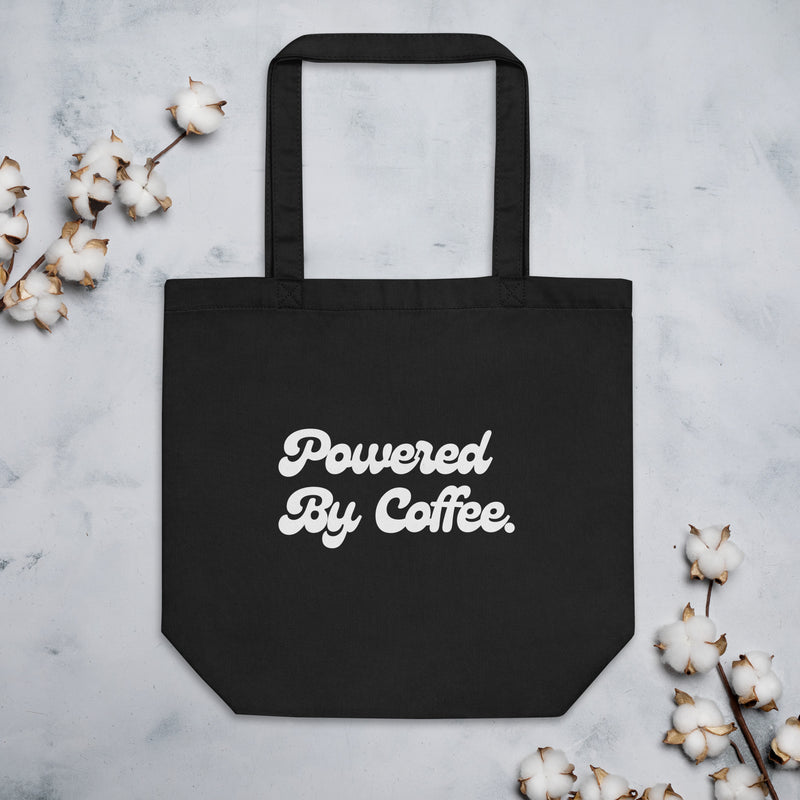 Powered By Coffee Eco Tote Bag (White)