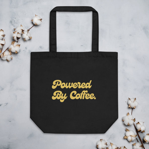 Powered By Coffee Eco Tote Bag (Yellow)