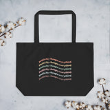 Positivity Changes Everything Large organic tote bag (Rainbow)