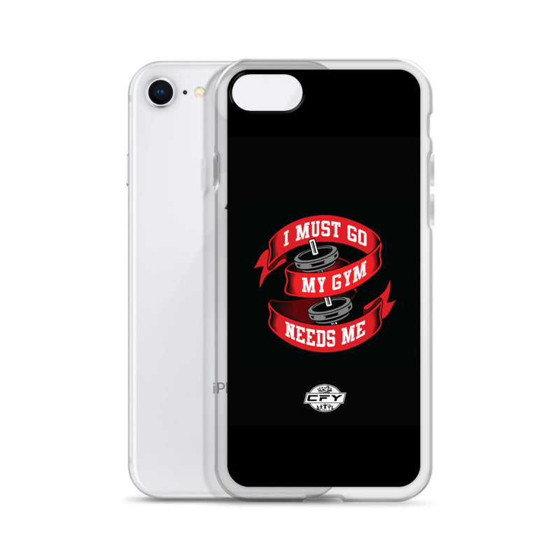 I Must Go, My Gym Needs Me iPhone Case