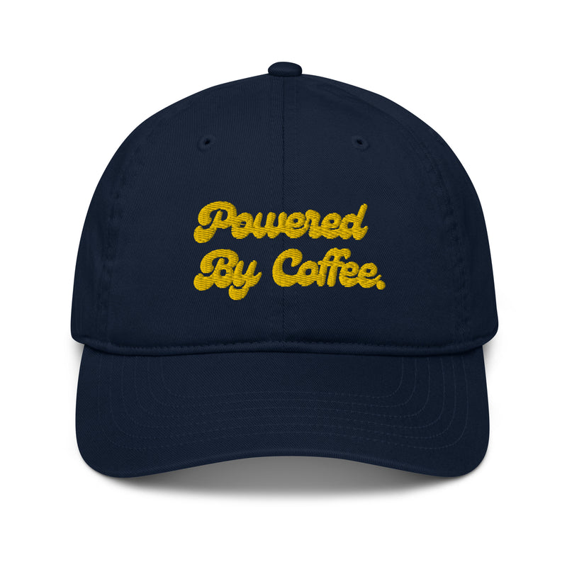 Powered By Coffee Organic dad hat (Yellow)