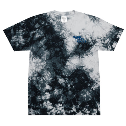 Make Today Count Oversized tie-dye t-shirt (Blue)